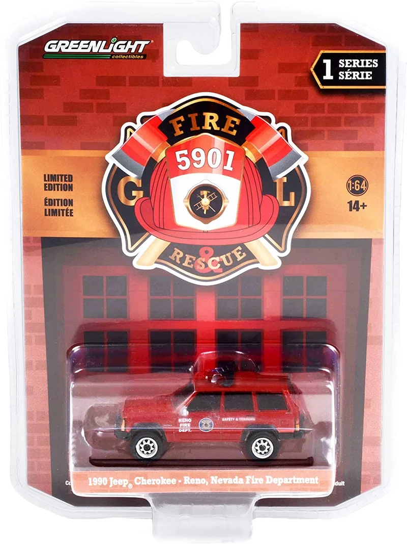 Jeep Cherokee 1990 "Reno Nevada Fire Department" Red 1:64