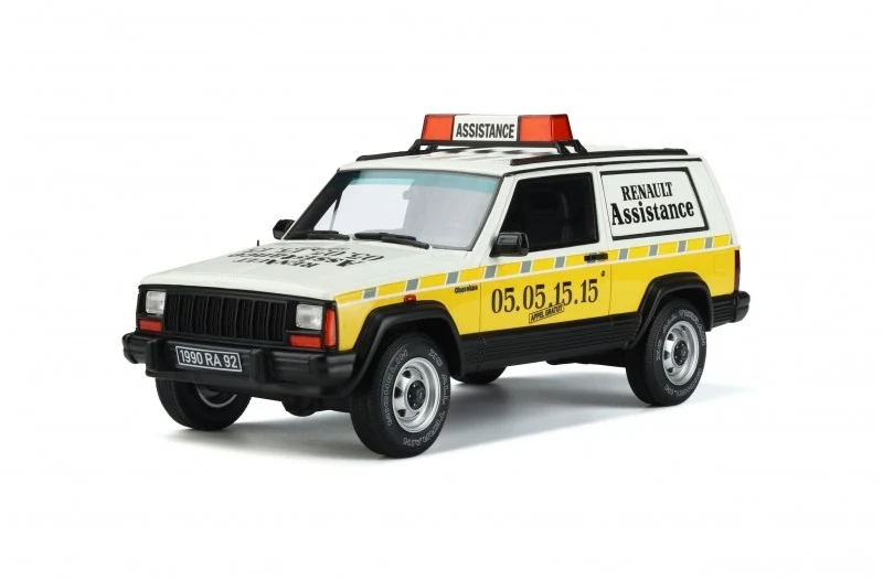 Jeep Cherokee 1989 Renault Assistance Yellow 1:18