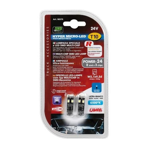 Hyper-Led Power 24 Micro 24V Luce Bianca 6500 °K (T10)