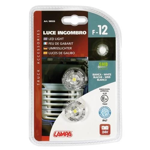 Coppia di 1 luci a Led 24V - Bianco F-12