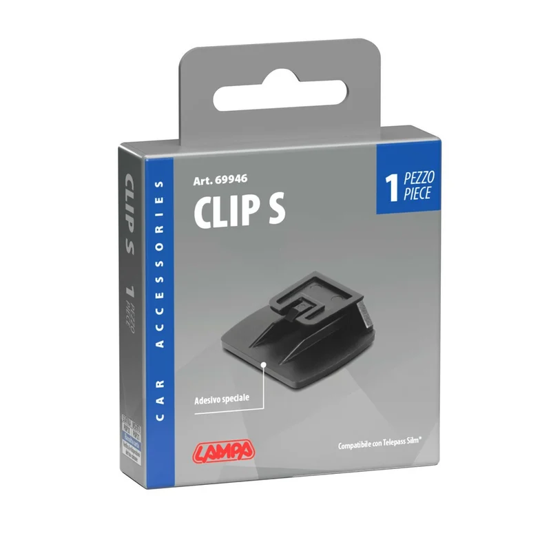 Clip adesiva Clip S Compatibile con Telepass Slim e MooneyGo - 1 pz