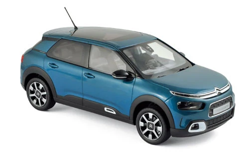 Citroën C4 Cactus 2018 Emeraude Blue & White deco 1:18