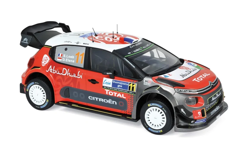 Citroën C3 WRC 11 Rally du Mexico 2018 S.Loeb / D.Elena 1:18