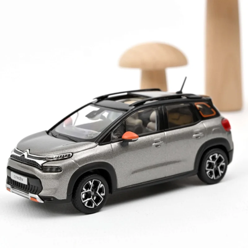 Citroën C3 Aircross 2021 Platinium Grey & Black roof & Orange deco 1:43