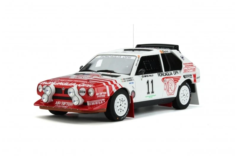 Lancia Delta S4 Gr.B 1986 Team Roncaglia Night Version Rally Olimpus P. Alessandrini - A. Alessandrini 1:18