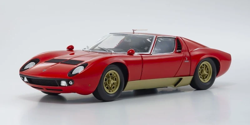 Lamborghini Miura P400S 1969 Red - Gold 1:18