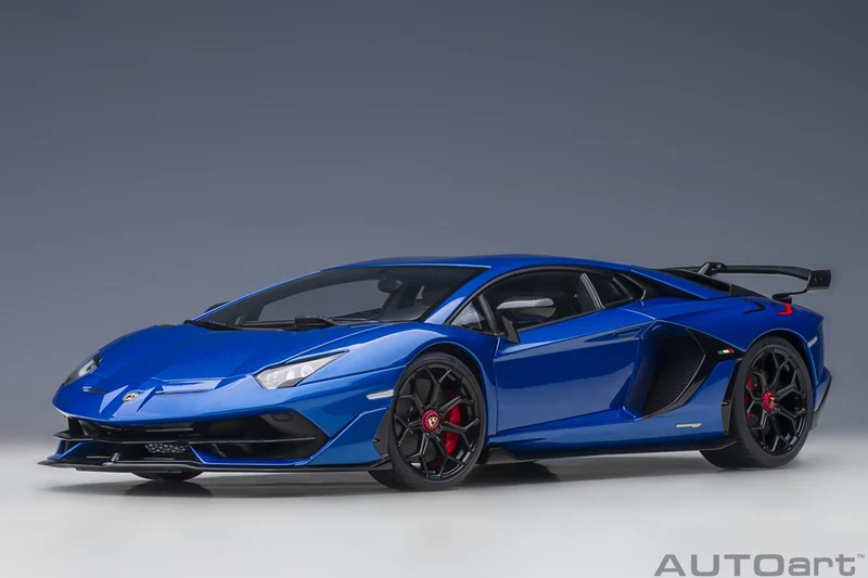 Lamborghini Aventador SVJ 2018 Blu Nethuns 1:18