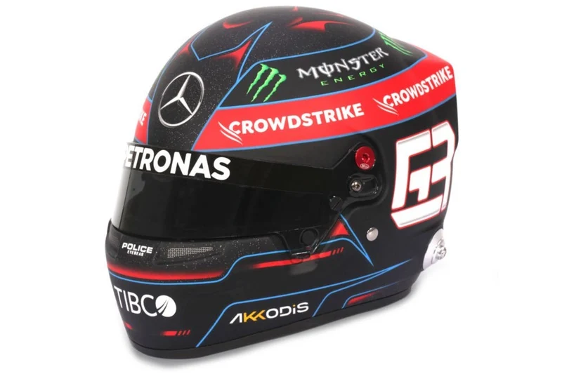 George Russell Casco Bell Helmet F1 2022 Mercedes Amg Petronas 1:2