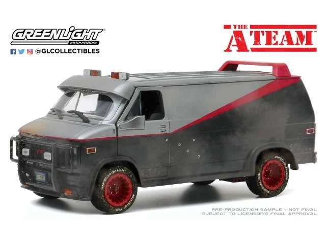 GMC Vandura 1983 "The A-Team" Weathered Version with Bullet Holes (1983-87 TV Series) 1:24