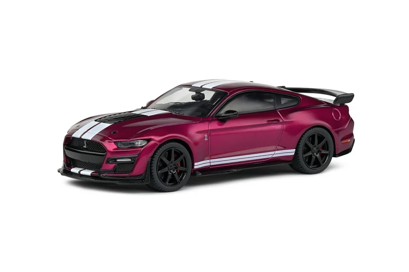 Ford Shelby Mustang GT500 2020 Purple - White stripes 1:43
