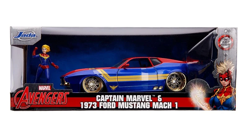 Ford Mustang Mach I 1973 with Captain Marvel Figure 1:24