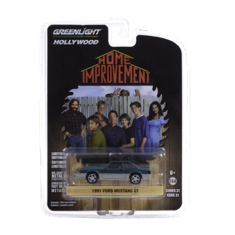 Ford Mustang Gt 1991 "Home Improvement" Green Met-Silver 1:64