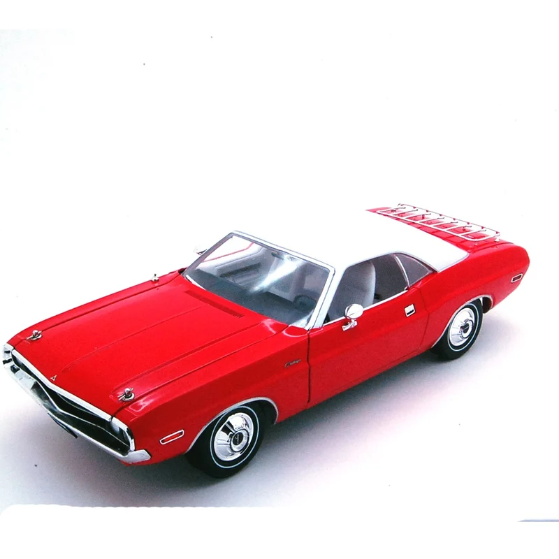 Dodge Challenger 1970 "The Challenger Deputy" Red with White Roof 1:18
