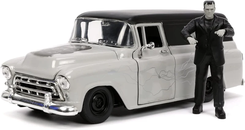 Chevrolet Suburban 1957 "Frankenstein" silver 1:24