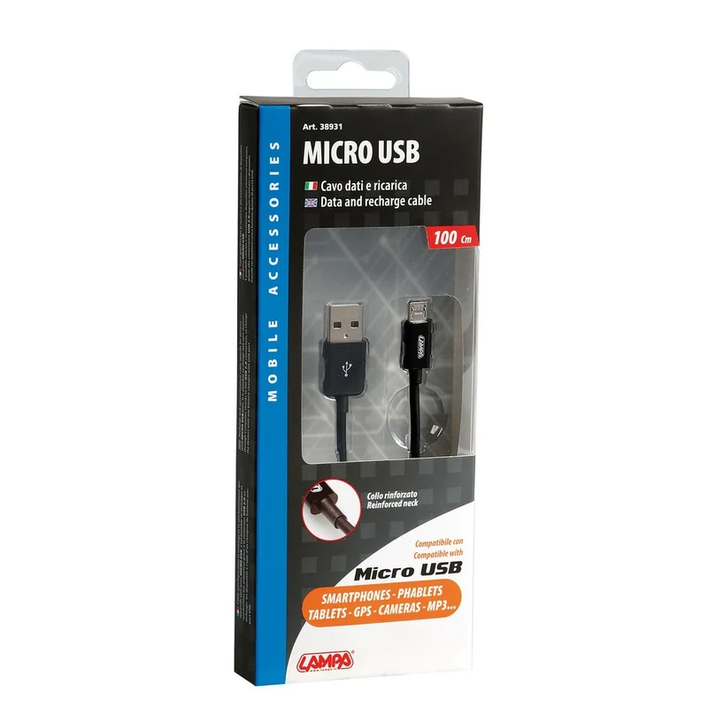 Cavo Usb - Micro Usb 100 cm Nero