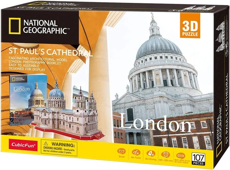 Cattedrale di St. Paul Londra Cubic Fun 3D Puzzle 27 cm h National Geografic