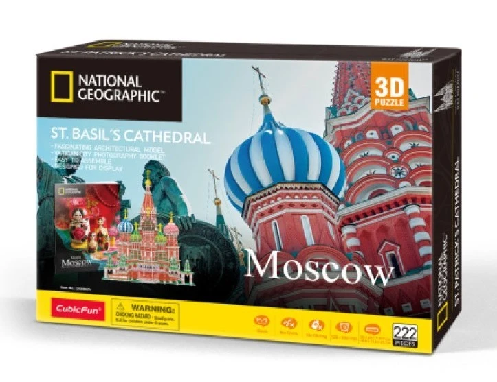 Cattedrale di San Basilio Mosca Cubic Fun 3D Puzzle 37 cm h National Geografic