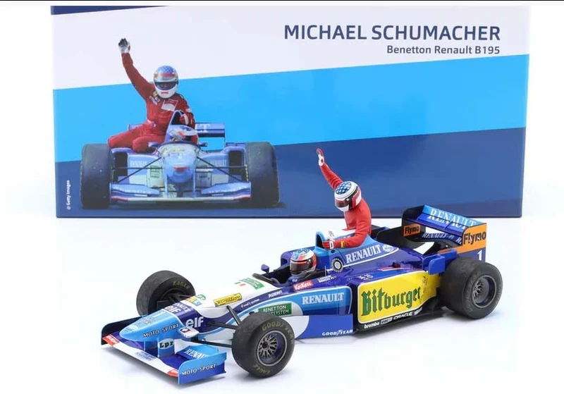 Benetton Ford B195 F1 1995 Michael Schumacher with Jean Alesi Winner Canadian GP Special Set 333pz 1:18