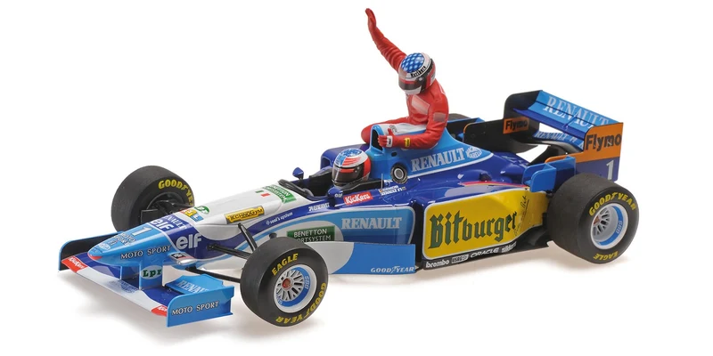 Benetton Ford B195 F1 1995 Michael Schumacher with Jean Alesi Winner Canadian GP 1:18