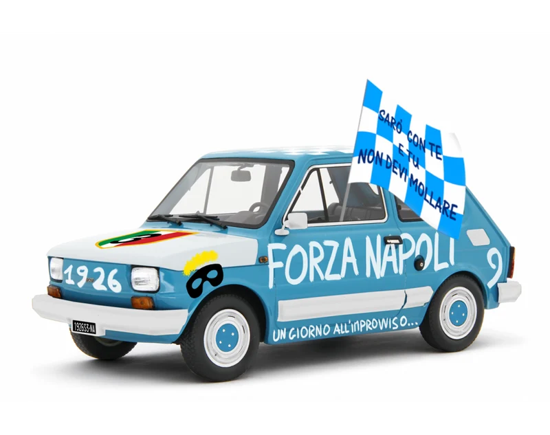 Fiat 126 Personal Forza Napoli 3° Scudetto Azzurro - Bianco 1:18