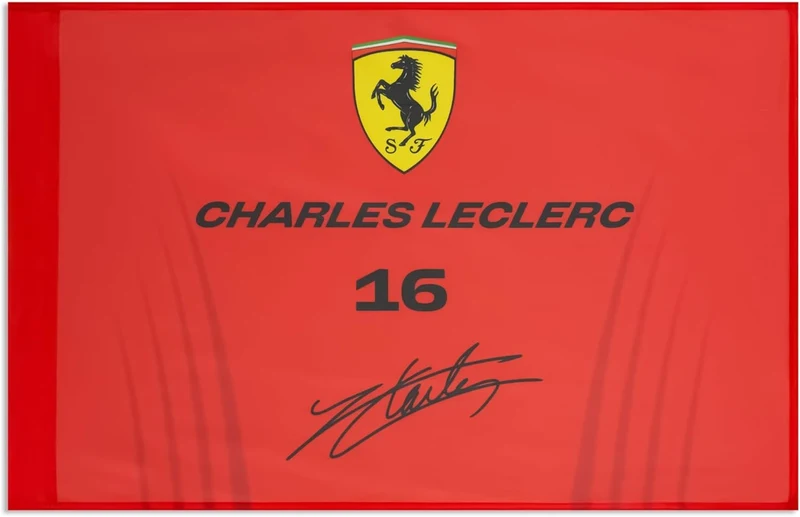 Ferrari F1 2026 Team Flag Charles Leclerc 16 Bandiera 60*90