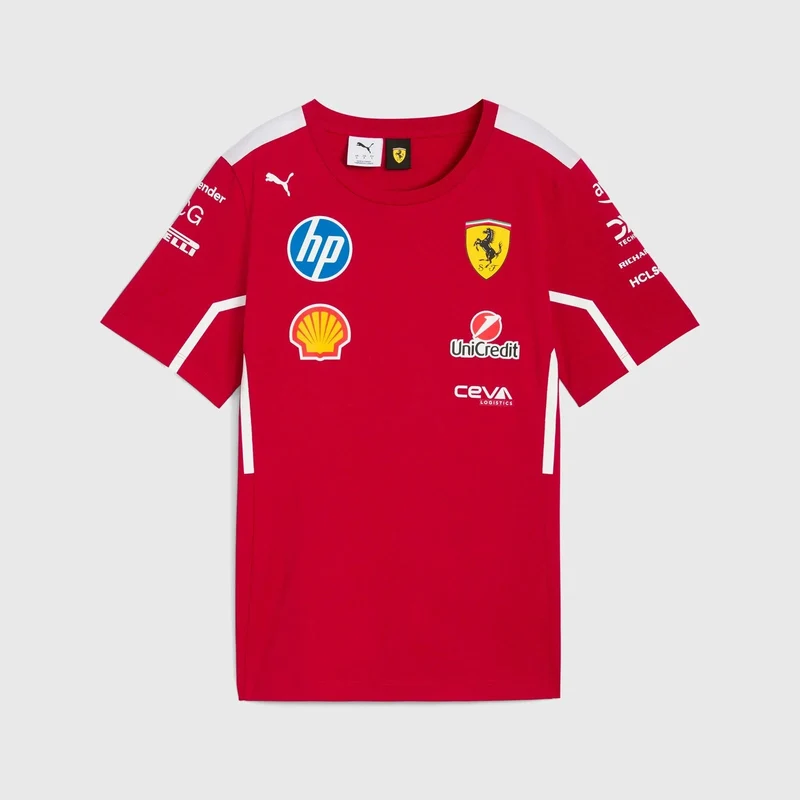 Ferrari F1 2025 T-Shirt Uomo Replica Team Puma Dark Cherry