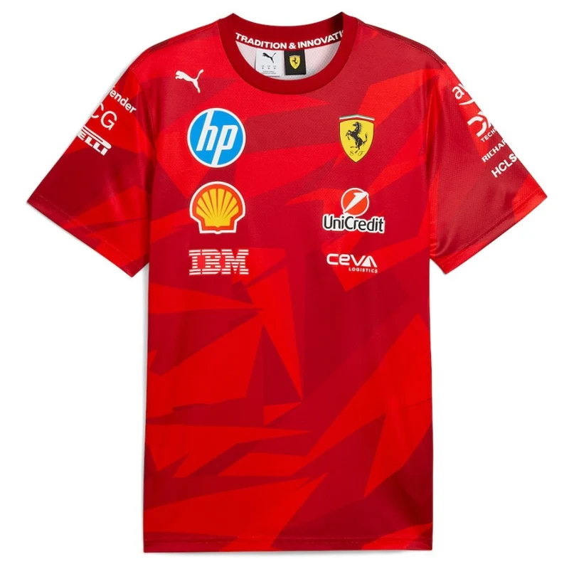 Ferrari F1 2025 T-Shirt Edizione Las Vegas GP Team Shirt Uomo Puma