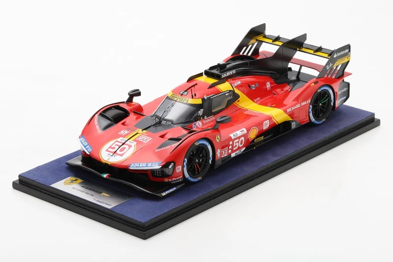 Ferrari 499P 3.0L Turbo V6 Team Ferrari AF Corse 50 5th & Pole Position 24h Le Mans 2023 A. Fuoco - M. Molina - N. Nielsen 1:18