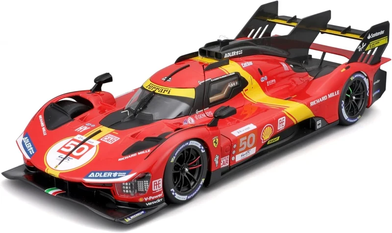 Ferrari 499P 3.0L Turbo V6 Team Ferrari AF Corse 50 5th & Pole Position 24h Le Mans 2023 A. Fuoco - M. Molina - N. Nielsen 1:18