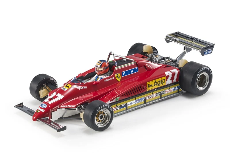 Ferrari 126 C2 1982 Belgian GP with driver figure Gilles Villeneuve 1:18