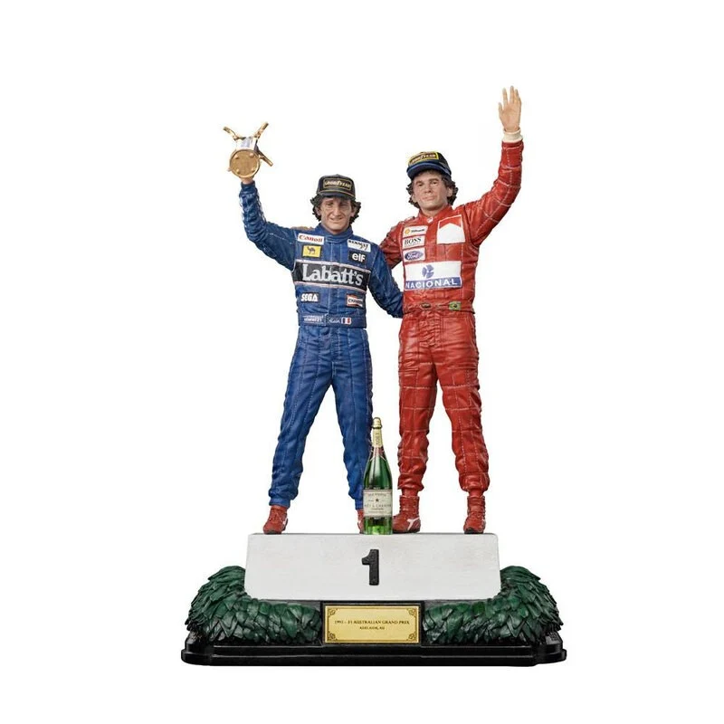 Ayrton Senna The Last Podium 1993 Australian Gp with Alain Prost Iron Studio Statue 1:10