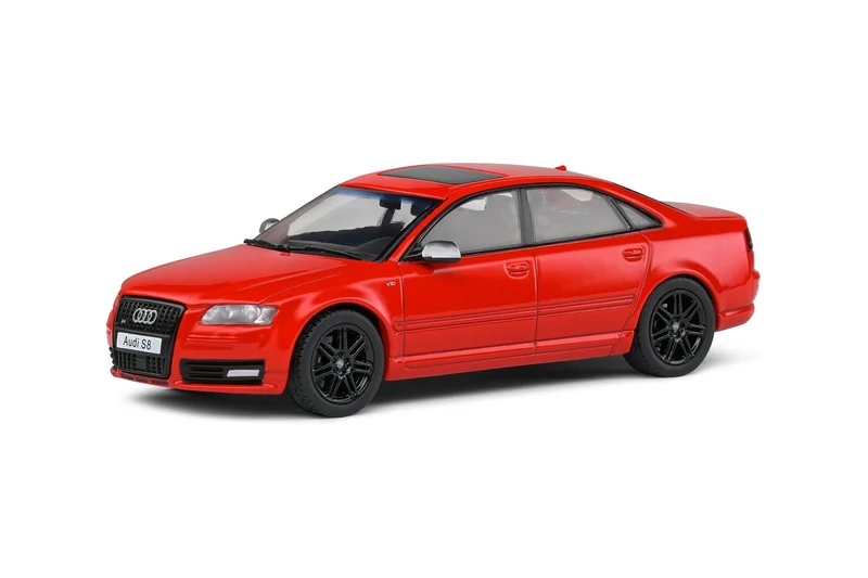 Audi S8 (D3) 2010 Red Black Wheels 1:43