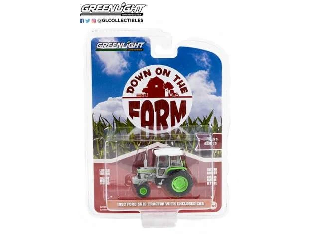 Ford 5610 anno 1992 Trattore Cabina Chiusa "Down in The Farm" Grigio Verde 1:64