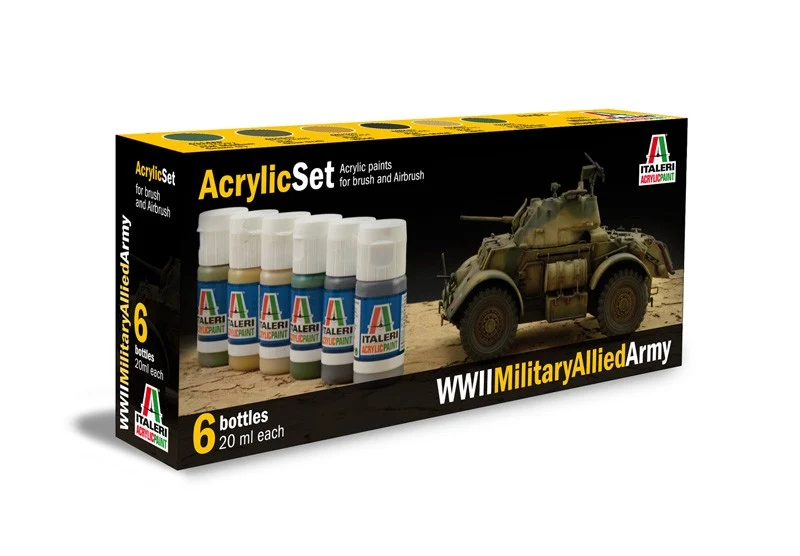 Acrylic Set WWll Military Allied Army 6pz