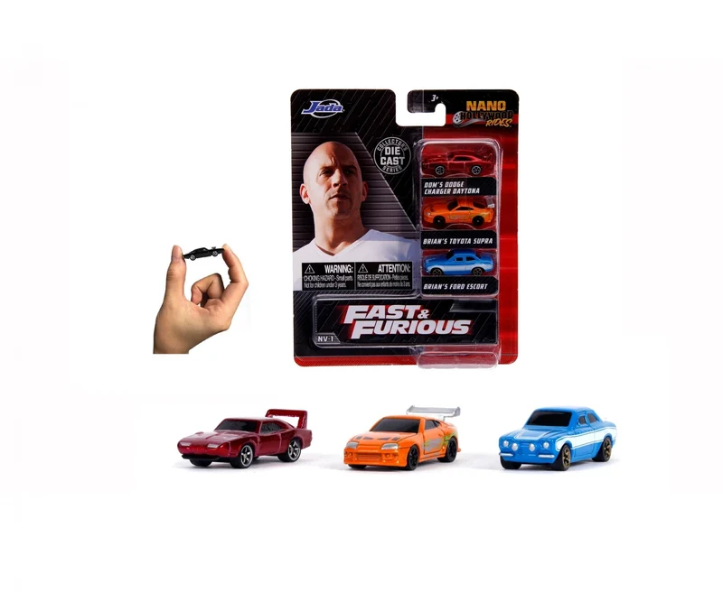 "Fast & The Furious" Nano Hollywood Rides 3pz pack C 1:65