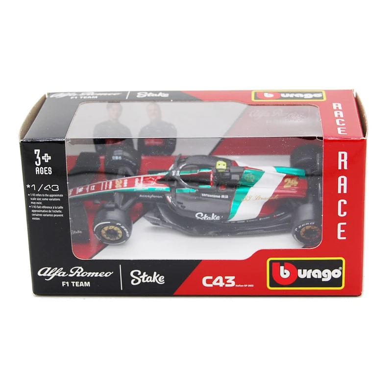 Alfa Romeo F1 Team Stake C43 F1 Italian GP 2023 Zhou Guanyu 1:43 no driver
