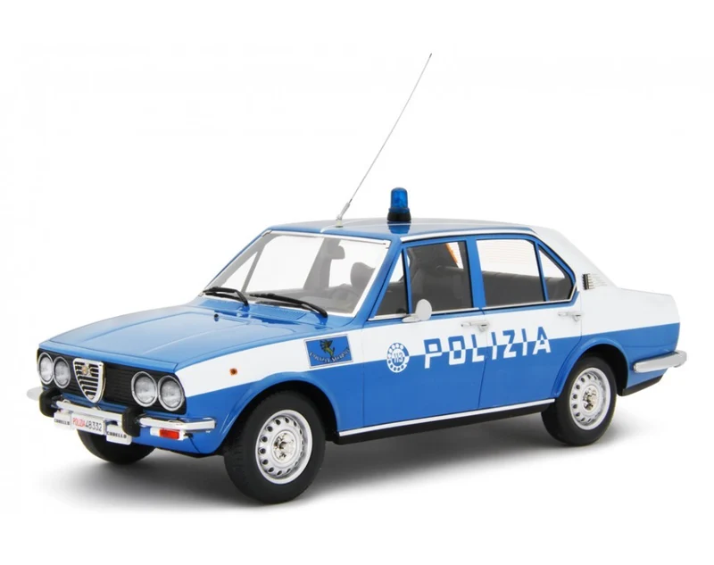 Alfa Romeo Alfetta 1.8 1975 "Polizia Stradale" Scudo Largo Azzurro 1:18