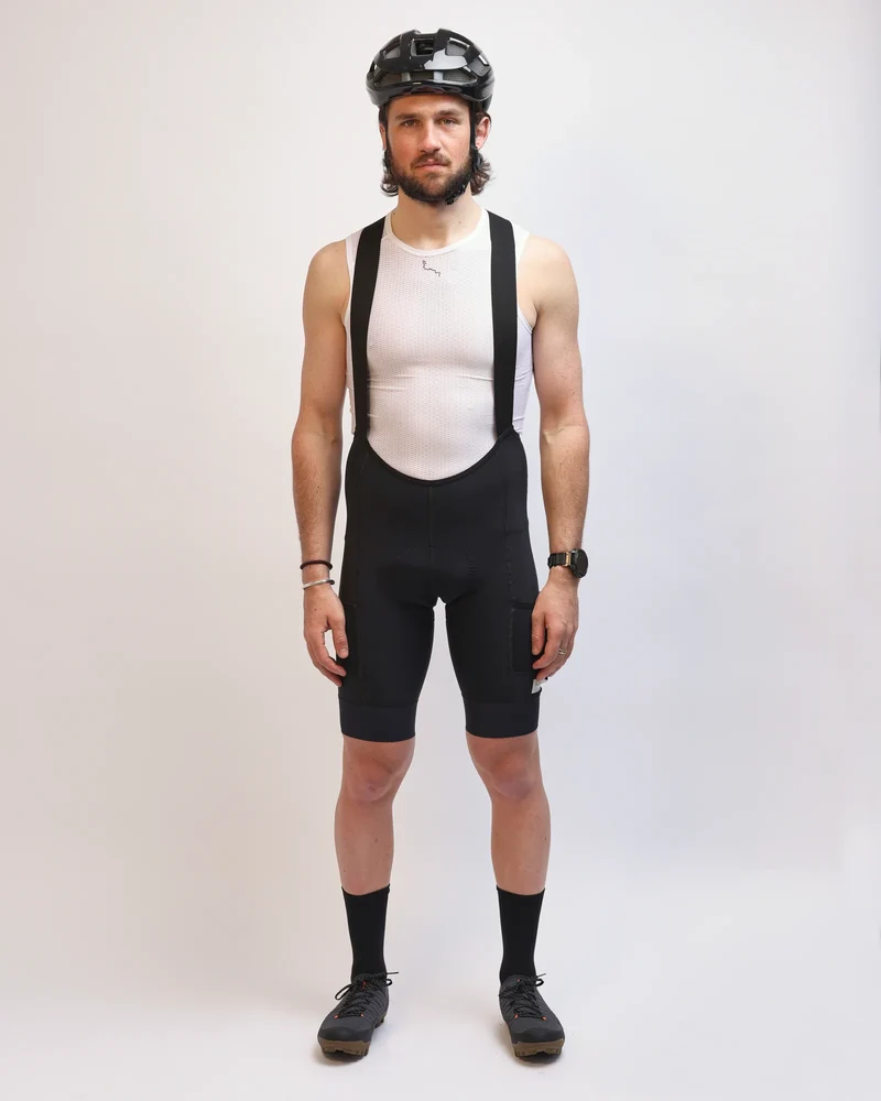 ALBION ABR1 POCKET BIB SHORTS - BLACK