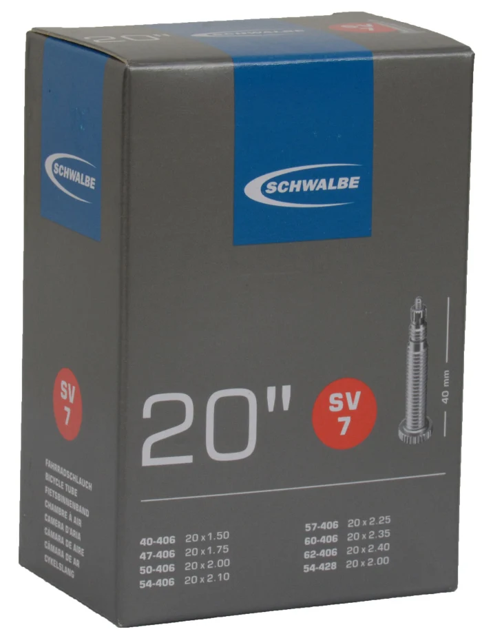 Schwalbe 20x1.5-2.5 Presta 40mm valve (Suitable for Brompton G-line)