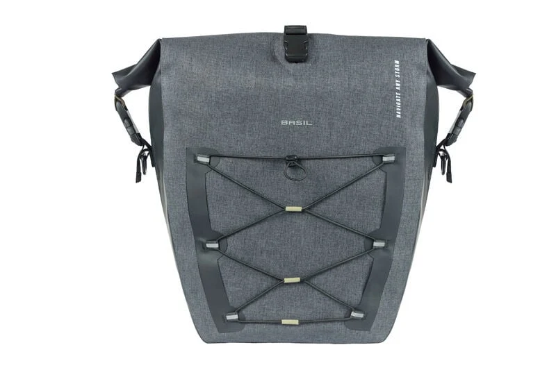 BASIL NAVIGATOR STORM L - SINGLE PANNIER BAG - 25-31 LITERS - BLACK