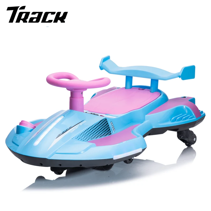 Track 7 12V Kids Electric Ride-On Toy with 360° Drift, Spray Function & LED Lights, Bluetooth/USB/MP3 Music, Up to 4.35 MPH, Easy Assembly for Ages 3+, Purple