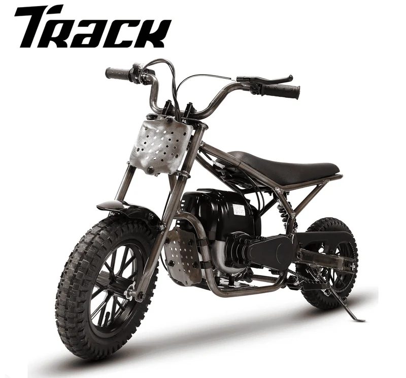 Track 7 37.7CC 4-Stroke Dirt Mini Bike for Adult & Kids, 1.36HP Gas Powered Off Road Trail Mini Bike, Rear Disc Brakes, Max Load 189 Lb, Safety Features for Ages 6+, Up to 15 MPH, Bronze
