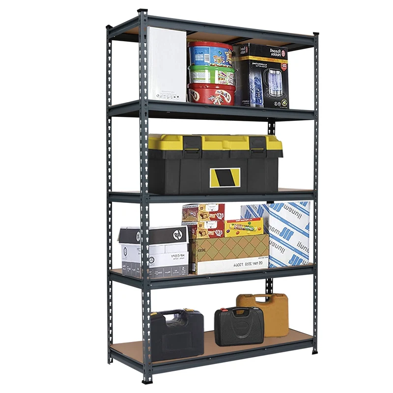 COOKCOK Storage Shelving Unit, 5 Tier Metal Shelf, 43.3“x17.7"x71, Adjustable Garage Storage Shelf, Heavy Duty Shelving Utility Shelf, 1500lbs Capacity, Grey