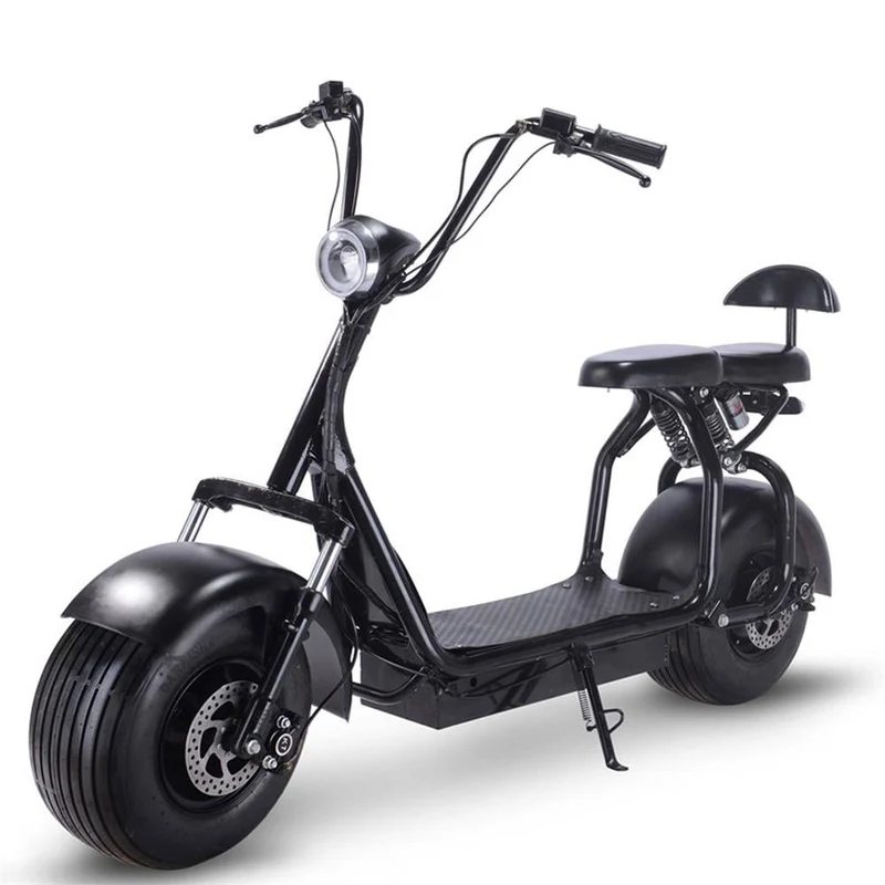 LISUEYNE 1000W Electric Scooter, 60V 18ah Electric Scooter with Seat,Up to 25Mph, 23 Miles Range,Hydarulic Front & Rear Brake, LED Headlights, Adjustable Handlebar, Black