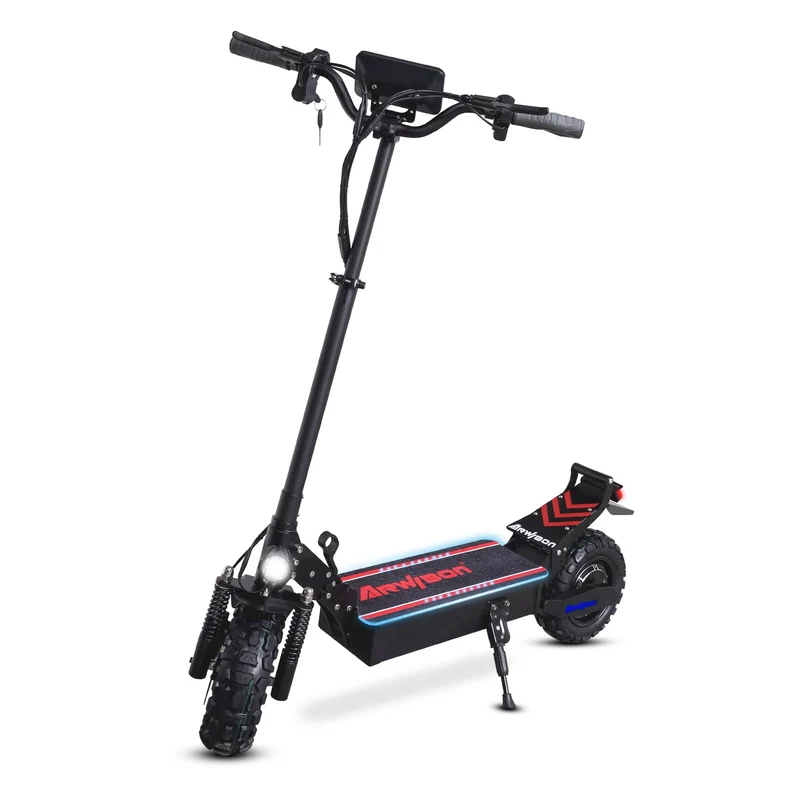 LISUEYNE Electric Scooter for Adults,2500W Motor Adults Kick Scooter,Up to 38 MPH & 20-30 Miles,52V/18AH,11'' Vacuum Off-Road Tire,Hydraulic Disc Braking,Adjustable Height,Folding Electric Scooter