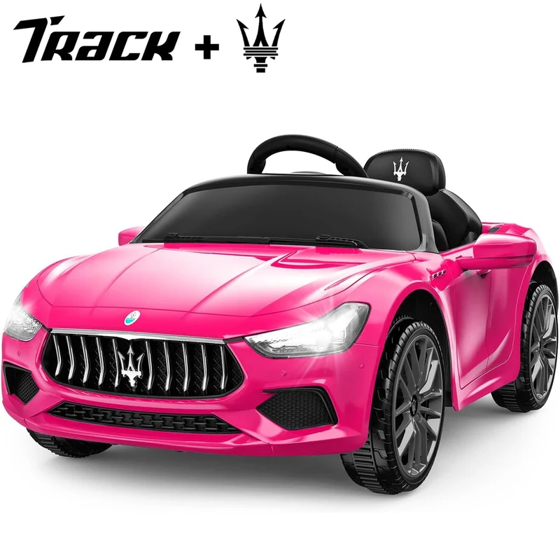 Track 7 12V Kids Ride on Car, Licensed Bentley Mulsanne Electric Car for Kids Age 3+, Remote, Music, Green