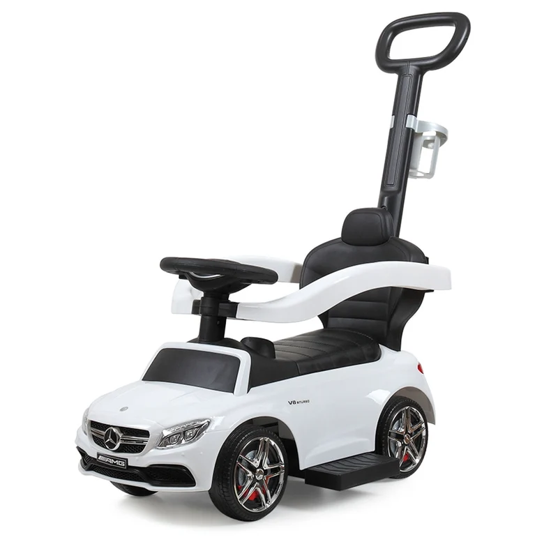 Track 7 Kids Ride on Push Car,Mercedes-Benz 3-in-1 Push Car for Toddler Age 1+,Music,White