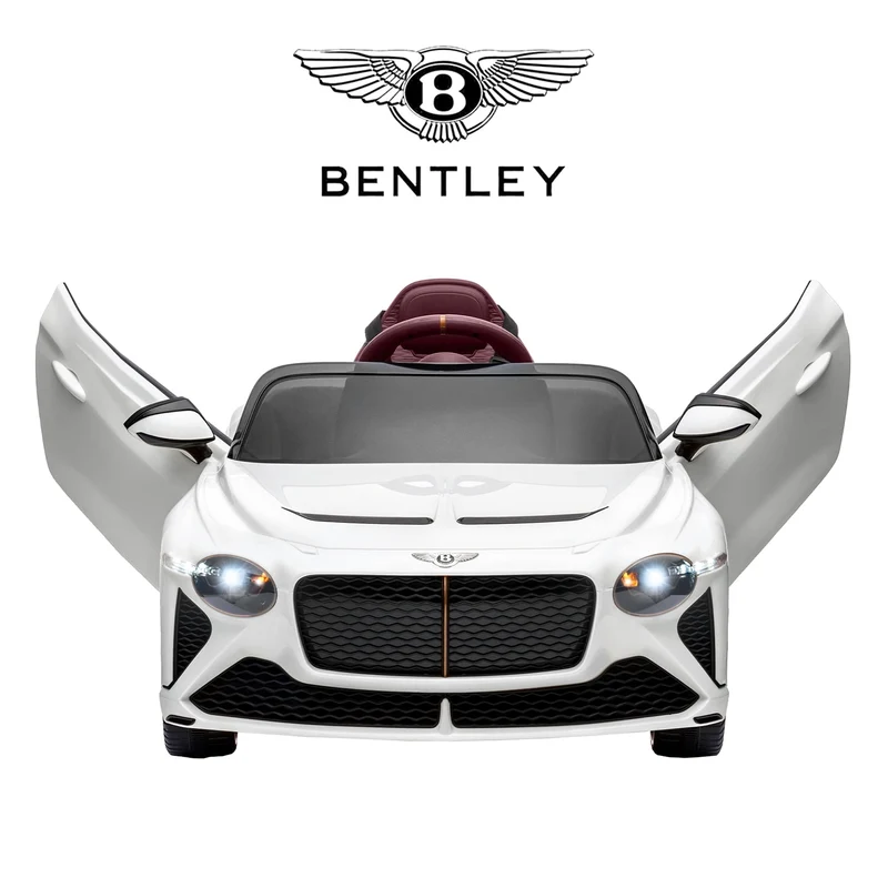 LISUEYNE Kids Ride on Car, 12V Licensed Bentley Mulsanne Electric Car for Kids Age 3+, Remote, Music, White