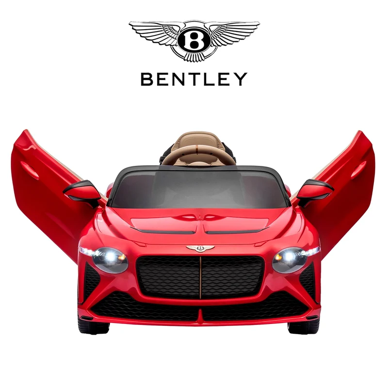 LISUEYNE Kids Ride on Car, 12V Licensed Bentley Mulsanne Electric Car for Kids Age 3+, Remote, Music, Red