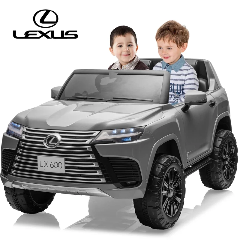 SUSIELADY 24V 2-Seater Kids Ride on Car, Licensed LEXUS LX600, with 20" Width Seat, Remote Control, Portable Handle, Key Start, Music, for Kids Aged 3+